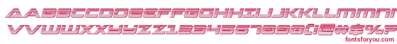 フォントStrikelordchromeital – 白い背景に赤い文字