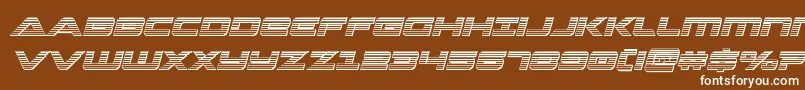 Шрифт Strikelordchromeital – белые шрифты на коричневом фоне