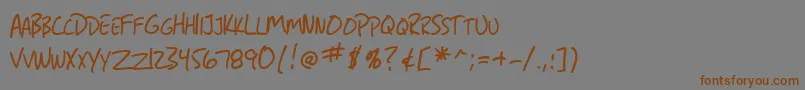 Police SfGrungeSansSc – polices brunes sur fond gris