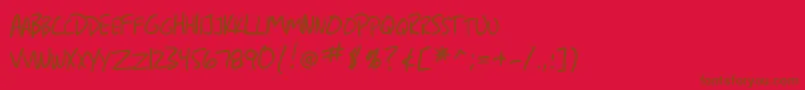 En savoir plus sur la police SfGrungeSansSc Police SfGrungeSansSc – polices brunes sur fond rouge