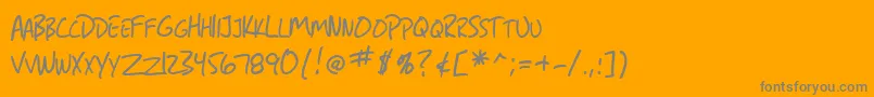 SfGrungeSansSc Font – Gray Fonts on Orange Background
