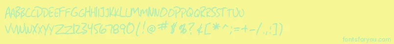 En savoir plus sur la police SfGrungeSansSc Police SfGrungeSansSc – polices vertes sur fond jaune