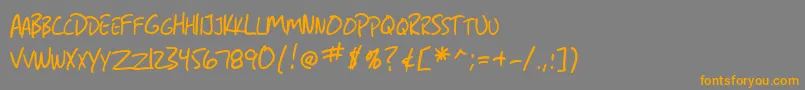 SfGrungeSansSc Font – Orange Fonts on Gray Background