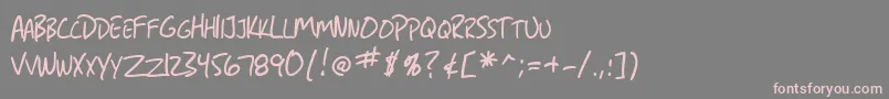 SfGrungeSansSc Font – Pink Fonts on Gray Background