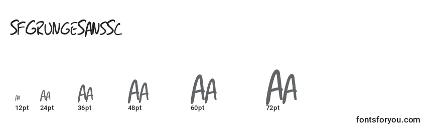 SfGrungeSansSc Font Sizes