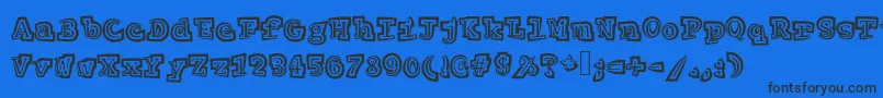 Hypnotize Font – Black Fonts on Blue Background