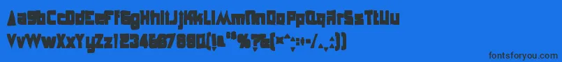 Anglepoiselampshadeink-fontti – mustat fontit sinisellä taustalla