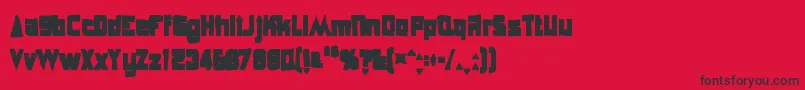 Шрифт Anglepoiselampshadeink – чёрные шрифты на красном фоне