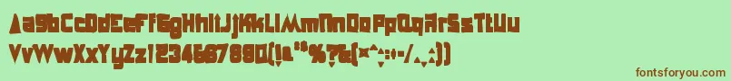 Anglepoiselampshadeink Font – Brown Fonts on Green Background