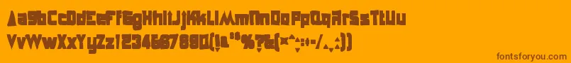 Anglepoiselampshadeink Font – Brown Fonts on Orange Background