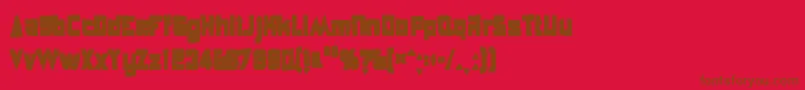 Czcionka Anglepoiselampshadeink – brązowe czcionki na czerwonym tle