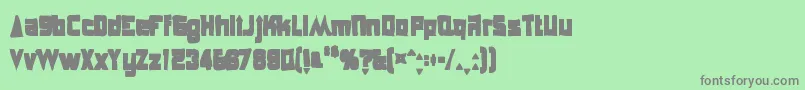 フォントAnglepoiselampshadeink – 緑の背景に灰色の文字