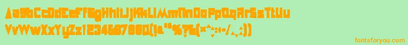 Anglepoiselampshadeink Font – Orange Fonts on Green Background