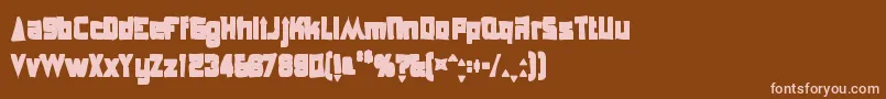 Шрифт Anglepoiselampshadeink – розовые шрифты на коричневом фоне
