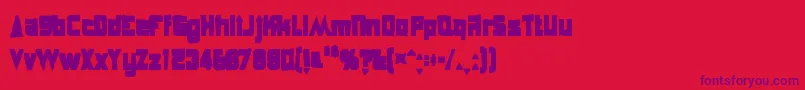Anglepoiselampshadeink-fontti – violetit fontit punaisella taustalla
