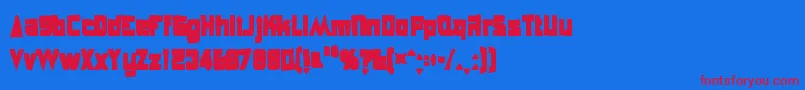 Anglepoiselampshadeink Font – Red Fonts on Blue Background