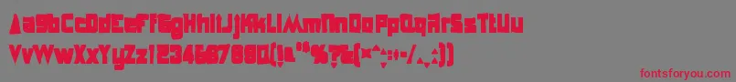 Anglepoiselampshadeink-Schriftart – Rote Schriften auf grauem Hintergrund