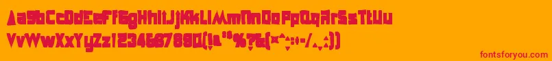 Anglepoiselampshadeink Font – Red Fonts on Orange Background