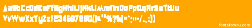 フォントAnglepoiselampshadeink – オレンジの背景に白い文字