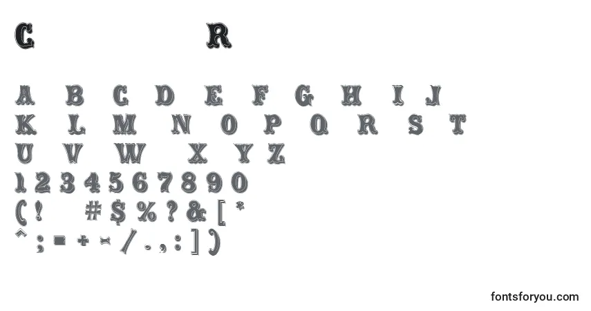 A fonte CarnivalRimmed – alfabeto, números, caracteres especiais
