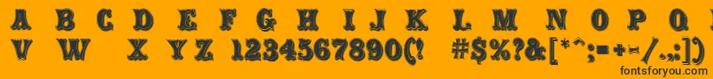 CarnivalRimmed Font – Black Fonts on Orange Background