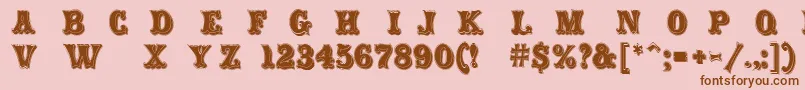 CarnivalRimmed Font – Brown Fonts on Pink Background