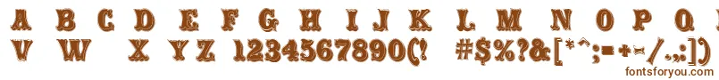 CarnivalRimmed-fontti – ruskeat fontit valkoisella taustalla