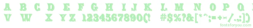 CarnivalRimmed Font – Green Fonts on White Background