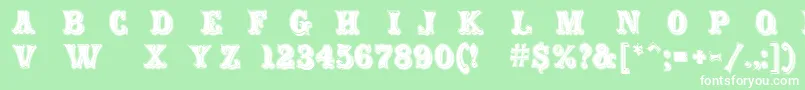 CarnivalRimmed Font – White Fonts on Green Background