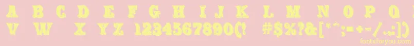 CarnivalRimmed Font – Yellow Fonts on Pink Background