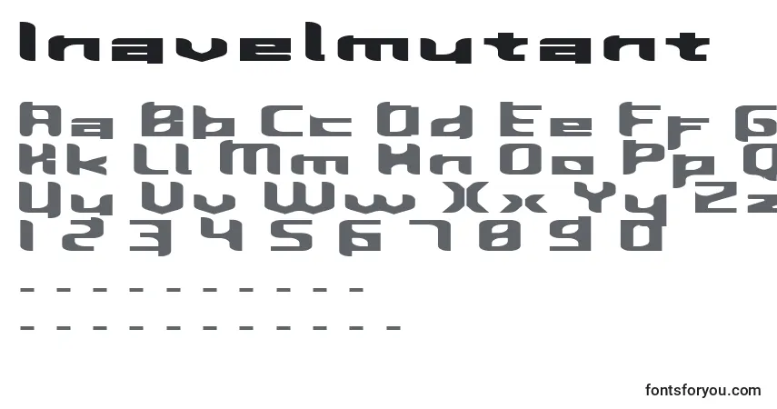 Inavelmutant font – alphabet, numbers, special characters