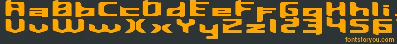 Inavelmutant Font – Orange Fonts on Black Background