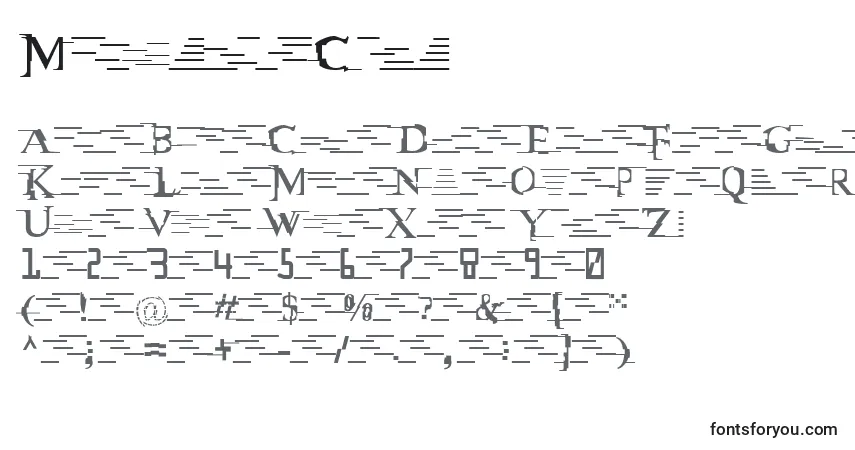 Schriftart MatrixCyr – Alphabet, Zahlen, spezielle Symbole