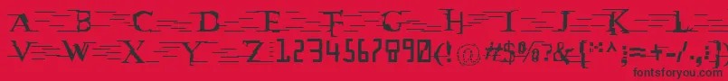 MatrixCyr Font – Black Fonts on Red Background