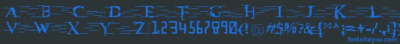 MatrixCyr Font – Blue Fonts on Black Background