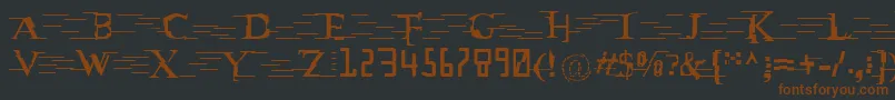 Weitere Informationen zur MatrixCyr-Schriftart MatrixCyr-Schriftart – Braune Schriften auf schwarzem Hintergrund
