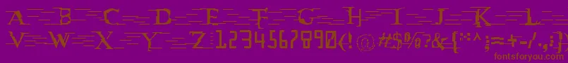 MatrixCyr Font – Brown Fonts on Purple Background