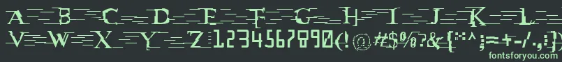 MatrixCyr-fontti – vihreät fontit mustalla taustalla