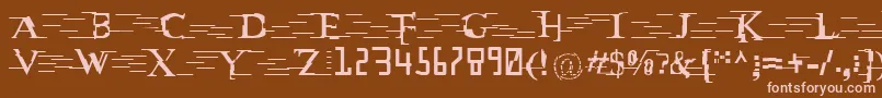 MatrixCyr Font – Pink Fonts on Brown Background