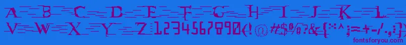 MatrixCyr Font – Purple Fonts on Blue Background