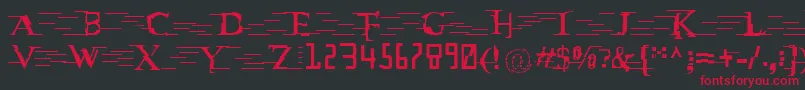 MatrixCyr Font – Red Fonts on Black Background