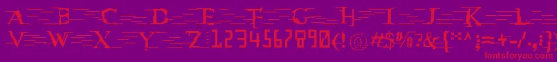 MatrixCyr Font – Red Fonts on Purple Background