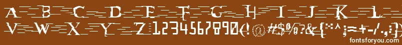 Шрифт MatrixCyr – белые шрифты на коричневом фоне