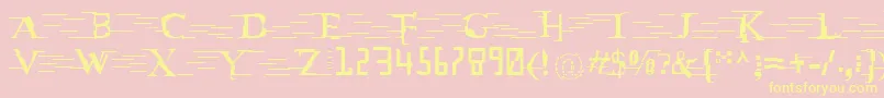 MatrixCyr-Schriftart – Gelbe Schriften auf rosa Hintergrund