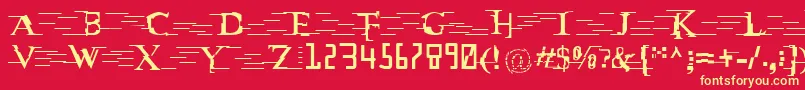 MatrixCyr Font – Yellow Fonts on Red Background
