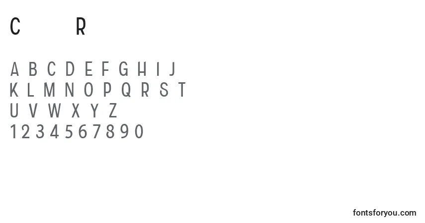 Schriftart CfhistoriaRegular – Alphabet, Zahlen, spezielle Symbole