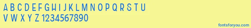 CfhistoriaRegular Font – Blue Fonts on Yellow Background
