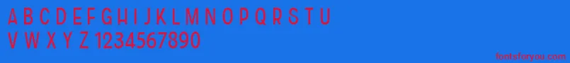 CfhistoriaRegular Font – Red Fonts on Blue Background