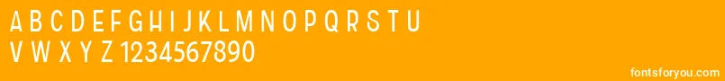 CfhistoriaRegular Font – White Fonts on Orange Background