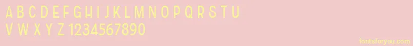 CfhistoriaRegular Font – Yellow Fonts on Pink Background